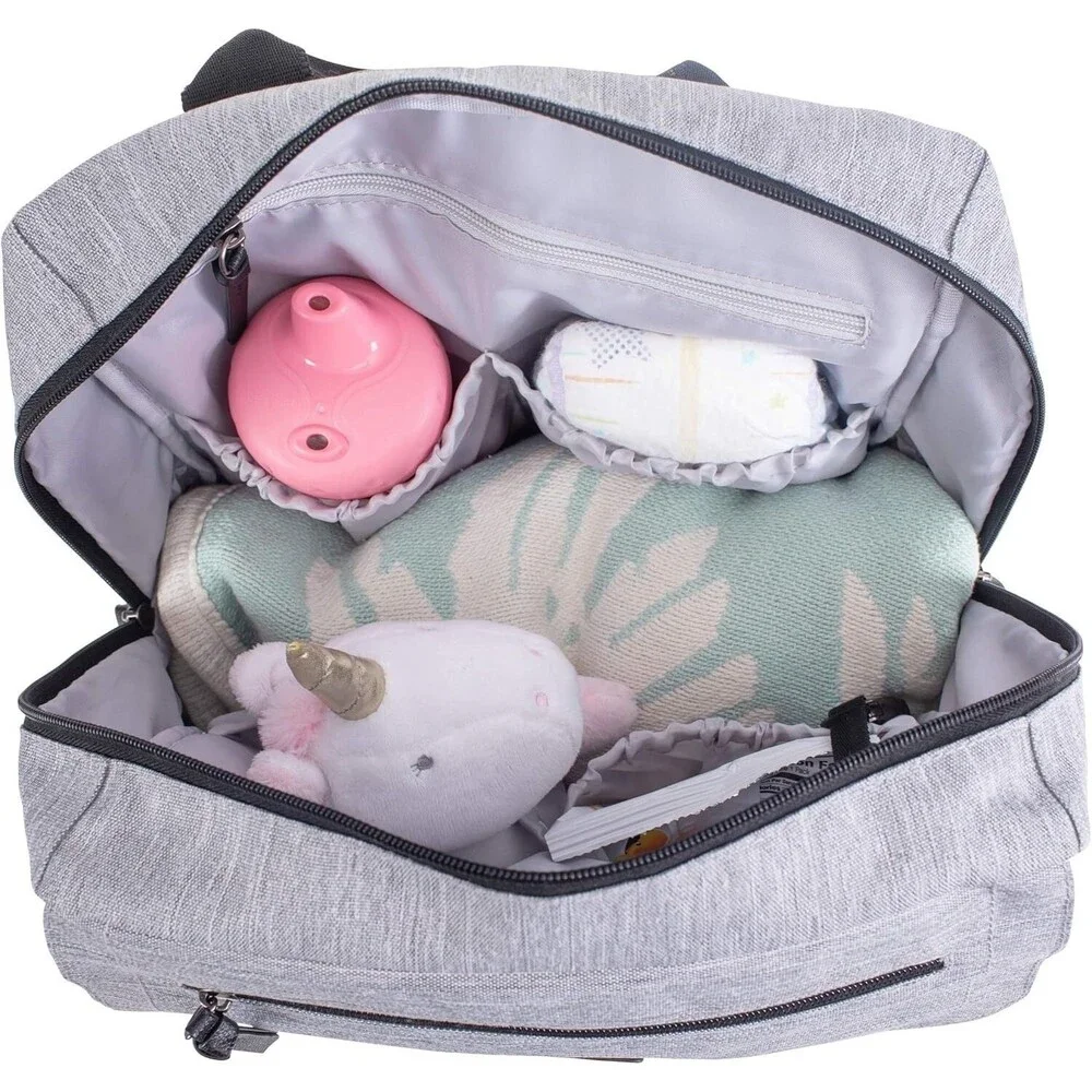 JuJuBe 4-In-1 Core Convertible Diaper/Backpac k/Messenger Bag JB21430 GlacierGra